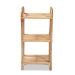 bali & pari Barras Modern Bohemian Natural Brown Finished Rattan 3-Tier Display Shelf - BSORBS014-Rattan-Shelf