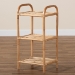bali & pari Barras Modern Bohemian Natural Brown Finished Rattan 3-Tier Display Shelf - BSORBS014-Rattan-Shelf