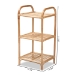 bali & pari Barras Modern Bohemian Natural Brown Finished Rattan 3-Tier Display Shelf - BSORBS014-Rattan-Shelf