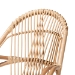 bali & pari Jayden Modern Bohemian White Fabric Upholstered and Natural Brown Finished Rattan Accent Chair - BSOJayden-Rattan-CC