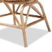 bali & pari Jayden Modern Bohemian White Fabric Upholstered and Natural Brown Finished Rattan Accent Chair - BSOJayden-Rattan-CC