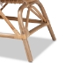 bali & pari Jayden Modern Bohemian White Fabric Upholstered and Natural Brown Finished Rattan Loveseat - BSOJayden-Rattan-LS