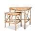 bali & pari Jayden Modern Bohemian Natural Brown Finished Rattan 2-Piece End Table Set - BSOJayden-Rattan-ET Set