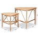 bali & pari Jayden Modern Bohemian Natural Brown Finished Rattan 2-Piece End Table Set - BSOJayden-Rattan-ET Set