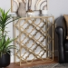 Baxton Studio Calanthe Modern and Contemporary Gold Finished Metal Console Table with Marble Tabletop - BSOH01-93949-Metal/Marble-Console