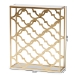 Baxton Studio Calanthe Modern and Contemporary Gold Finished Metal Console Table with Marble Tabletop - BSOH01-93949-Metal/Marble-Console
