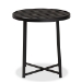 Baxton Studio Sadiya Modern Industrial Black Finished Metal Outdoor Side Table - BSOH01-99169-Metal Small Side Table