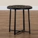 Baxton Studio Sadiya Modern Industrial Black Finished Metal Outdoor Side Table - BSOH01-99169-Metal Small Side Table