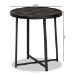 Baxton Studio Sadiya Modern Industrial Black Finished Metal Outdoor Side Table - BSOH01-99169-Metal Small Side Table