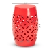 Baxton Studio Hallie Modern and Contemporary Red Finished Metal Outdoor Side Table - BSOH01-101371 Red Metal Side Table