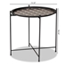 Baxton Studio Ivana Modern and Contemporary Black Finished Metal Plant Stand - BSOH01-102573 Metal Plant Stand