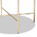 Baxton Studio Maddock Modern and Contemporary Gold Finished Metal End Table with Marble Tabletop - BSOH01-102776 Metal/Marble Side Table