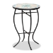 Baxton Studio Gaenor Modern and Contemporary Black Metal and Multi-Colored Ceramic Tile Plant Stand