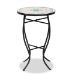 Baxton Studio Gaenor Modern and Contemporary Black Metal and Multi-Colored Ceramic Tile Plant Stand - BSOH01-104289 Plant Stand