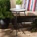 Baxton Studio Gaenor Modern and Contemporary Black Metal and Multi-Colored Ceramic Tile Plant Stand - BSOH01-104289 Plant Stand