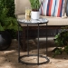 Baxton Studio Kaden Modern and Contemporary Multi-Colored Glass and Black Metal Outdoor Side Table - BSOH01-104348 Mosaic Side Table
