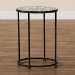 Baxton Studio Kaden Modern and Contemporary Multi-Colored Glass and Black Metal Outdoor Side Table - BSOH01-104348 Mosaic Side Table
