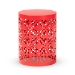 Baxton Studio Jamila Modern and Contemporary Red Finished metal Outdoor Side Table