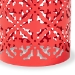 Baxton Studio Jamila Modern and Contemporary Red Finished metal Outdoor Side Table - BSOH01-104258 Red Metal Side Table