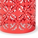 Baxton Studio Jamila Modern and Contemporary Red Finished metal Outdoor Side Table - BSOH01-104258 Red Metal Side Table