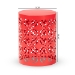 Baxton Studio Jamila Modern and Contemporary Red Finished metal Outdoor Side Table - BSOH01-104258 Red Metal Side Table