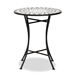 Baxton Studio Callison Modern and Contemporary Black Finished Metal and Multi-Colored Glass Outdoor Dining Table - BSOH01-100348 Mosaic Table