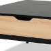 Baxton Studio Haben Modern and Contemporary Two-Tone Oak Brown and Black Finished Wood Coffee Table - BSOLCF20182-Black/Tan-CT