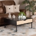 Baxton Studio Haben Modern and Contemporary Two-Tone Oak Brown and Black Finished Wood Coffee Table - BSOLCF20182-Black/Tan-CT