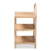 bali & pari Redell Modern Bohemian Natural Brown Rattan 3-Tier Display Shelf - BSORBS017-Rattan-Shelf