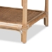 bali & pari Redell Modern Bohemian Natural Brown Rattan 3-Tier Display Shelf - BSORBS017-Rattan-Shelf