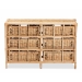 bali & pari Dariana Modern Bohemian Natural Brown Rattan 6-Drawer Storage Cabinet - BSORBS018-Rattan-6DW-Cabinet