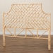 bali & pari Jayliah Modern Bohemian Natural Brown Rattan Queen Size Standalone Headboard - BSOWS004-Rattan-HB-Queen