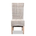 bali & pari Trianna Rustic Transitional Whitewashed Rattan and Natural Brown Finished Wood Dining Chair - BSOFlorence Highback-White Washed-DC