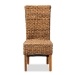 bali & pari Trianna Rustic Transitional Natural Seagrass and Brown Finished Wood Dining Chair - BSOFlorence Highback-Natural-DC