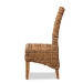 bali & pari Trianna Rustic Transitional Natural Seagrass and Brown Finished Wood Dining Chair - BSOFlorence Highback-Natural-DC