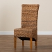 bali & pari Trianna Rustic Transitional Natural Seagrass and Brown Finished Wood Dining Chair - BSOFlorence Highback-Natural-DC