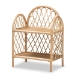 Baxton Studio Hammond Modern Bohemian Natural Brown Rattan 2-Tier Display Shelf