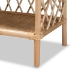 bali & pari Hammond Modern Bohemian Natural Brown Rattan 2-Tier Display Shelf - BSORBS016-Rattan-Shelf