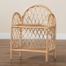 bali & pari Hammond Modern Bohemian Natural Brown Rattan 2-Tier Display Shelf - BSORBS016-Rattan-Shelf