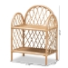 bali & pari Hammond Modern Bohemian Natural Brown Rattan 2-Tier Display Shelf - BSORBS016-Rattan-Shelf