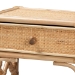 bali & pari Camara Modern Bohemian Natural Brown Rattan 1-Drawer Nightstand - BSOWS001-Rattan-NS