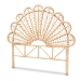 Baxton Studio Variel Modern Bohemian Natural Brown Rattan Queen Size Standalone Headboard