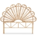 bali & pari Variel Modern Bohemian Natural Brown Rattan Queen Size Standalone Headboard - BSOD001-Rattan-HB-Queen