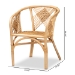bali & pari Kagama Modern Bohemian Natural Brown Rattan Dining Chair - BSOKagama-Rattan-DC