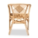 bali & pari Kagama Modern Bohemian Natural Brown Rattan Dining Chair - BSOKagama-Rattan-DC