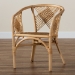 bali & pari Kagama Modern Bohemian Natural Brown Rattan Dining Chair - BSOKagama-Rattan-DC