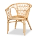 Baxton Studio Kaka Modern Bohemian Natural Brown Rattan Dining Chair