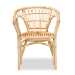 bali & pari Kaka Modern Bohemian Natural Brown Rattan Dining Chair - BSOKaka-Rattan-DC
