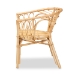 bali & pari Kaka Modern Bohemian Natural Brown Rattan Dining Chair - BSOKaka-Rattan-DC