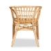bali & pari Kaka Modern Bohemian Natural Brown Rattan Dining Chair - BSOKaka-Rattan-DC